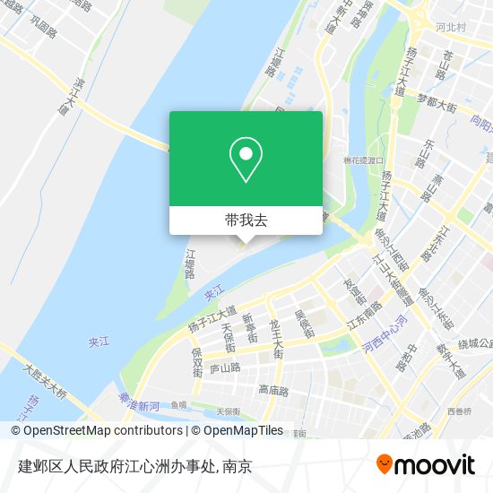 建邺区人民政府江心洲办事处地图