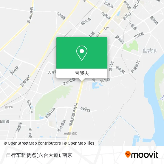自行车租赁点(六合大道)地图