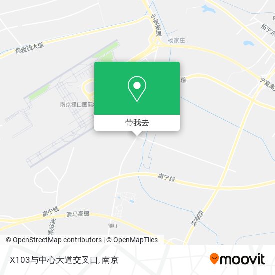 X103与中心大道交叉口地图