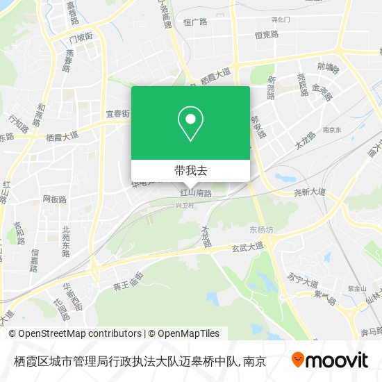 栖霞区城市管理局行政执法大队迈皋桥中队地图
