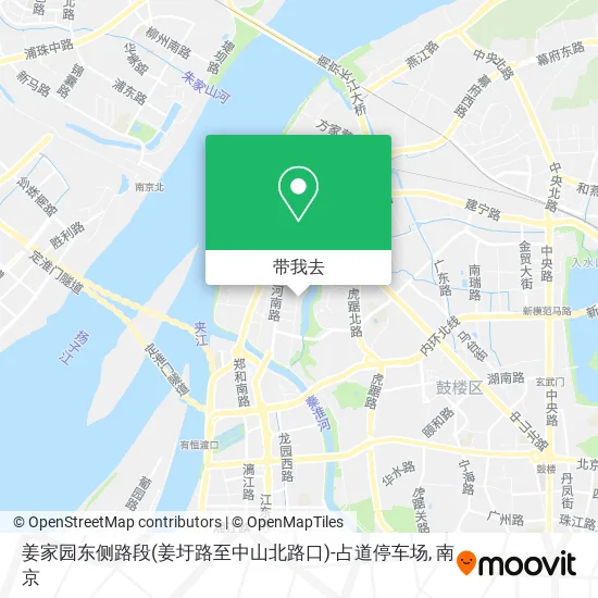 姜家园东侧路段(姜圩路至中山北路口)-占道停车场地图