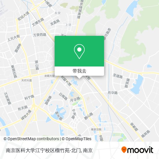 南京医科大学江宁校区榴竹苑-北门地图