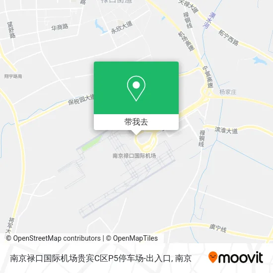 南京禄口国际机场贵宾C区P5停车场-出入口地图