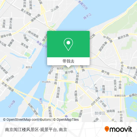 南京阅江楼风景区-观景平台地图