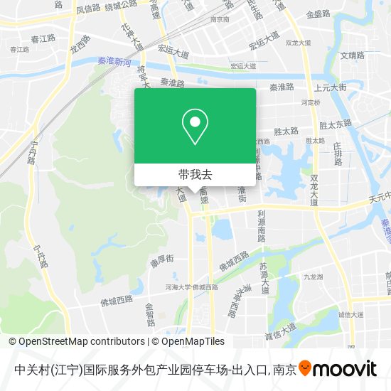 中关村(江宁)国际服务外包产业园停车场-出入口地图