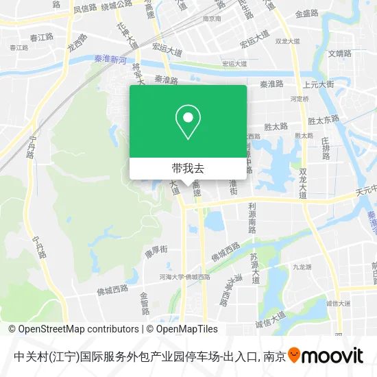 中关村(江宁)国际服务外包产业园停车场-出入口地图