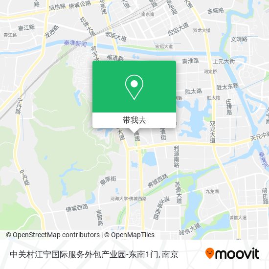 中关村江宁国际服务外包产业园-东南1门地图