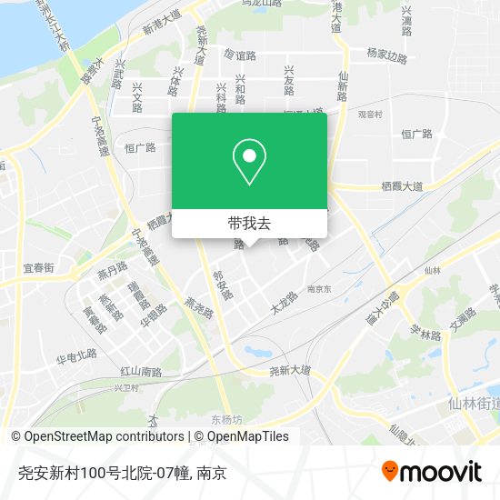 尧安新村100号北院-07幢地图