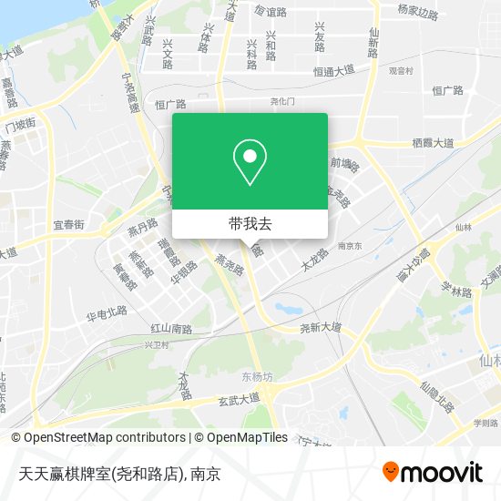 天天赢棋牌室(尧和路店)地图