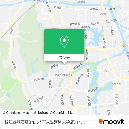 锦江都城酒店(南京将军大道河海大学店)地图