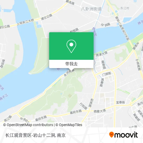 长江观音景区-岩山十二洞地图