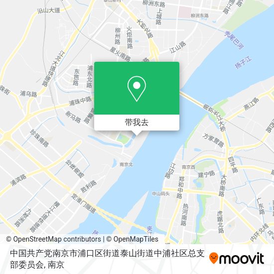 中国共产党南京市浦口区街道泰山街道中浦社区总支部委员会地图