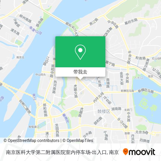 南京医科大学第二附属医院室内停车场-出入口地图