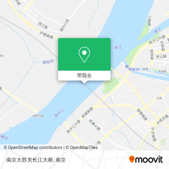 南京大胜关长江大桥地图