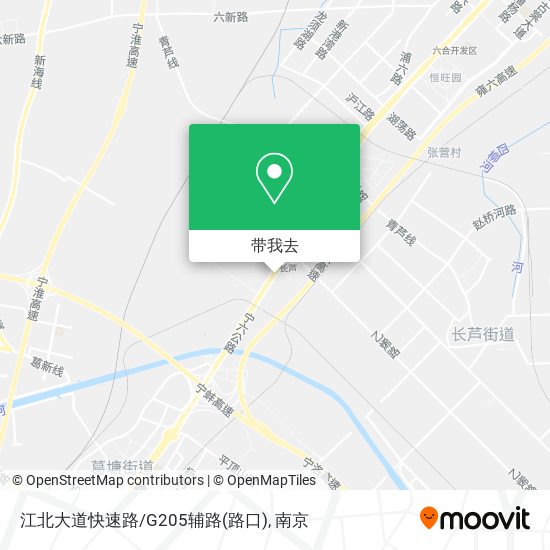 江北大道快速路/G205辅路(路口)地图