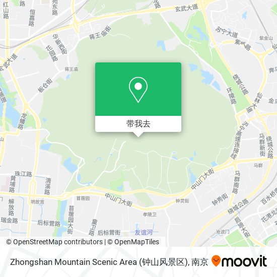 Zhongshan Mountain Scenic Area (钟山风景区)地图