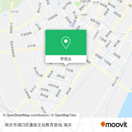 南京市浦口区廉政文化教育基地地图