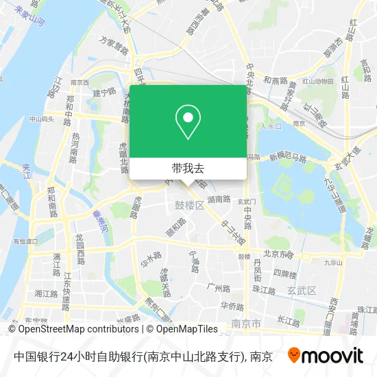 中国银行24小时自助银行(南京中山北路支行)地图