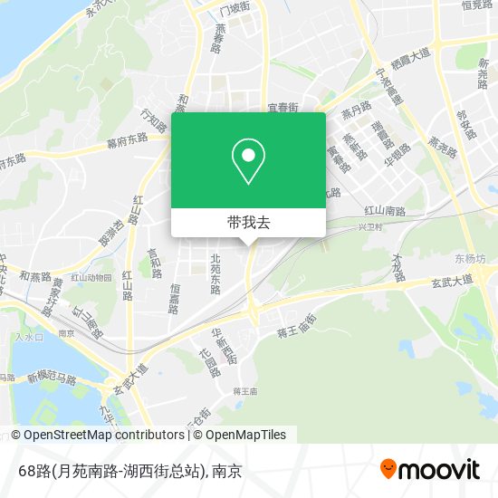 68路(月苑南路-湖西街总站)地图