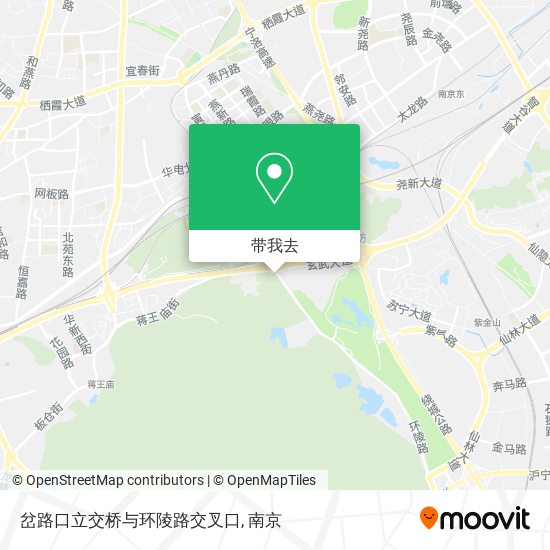 岔路口立交桥与环陵路交叉口地图