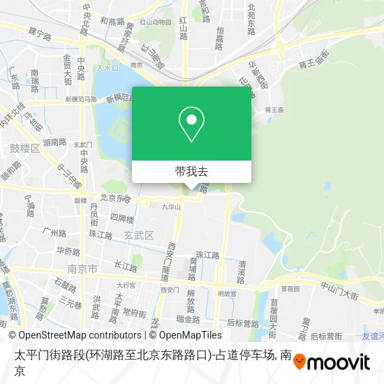 太平门街路段(环湖路至北京东路路口)-占道停车场地图