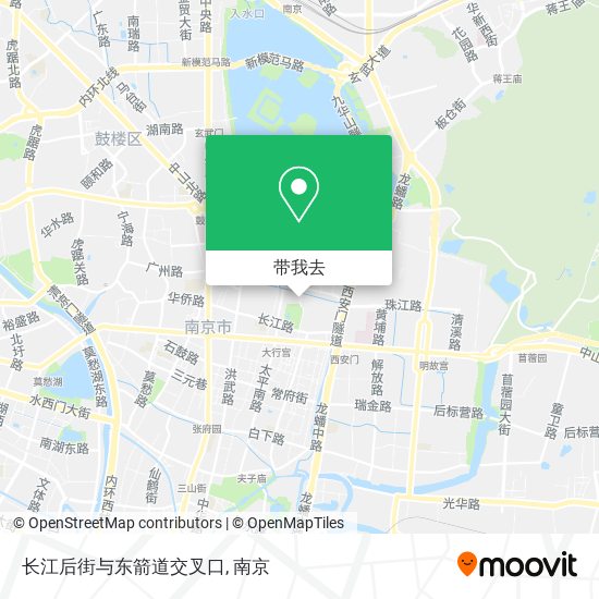 长江后街与东箭道交叉口地图