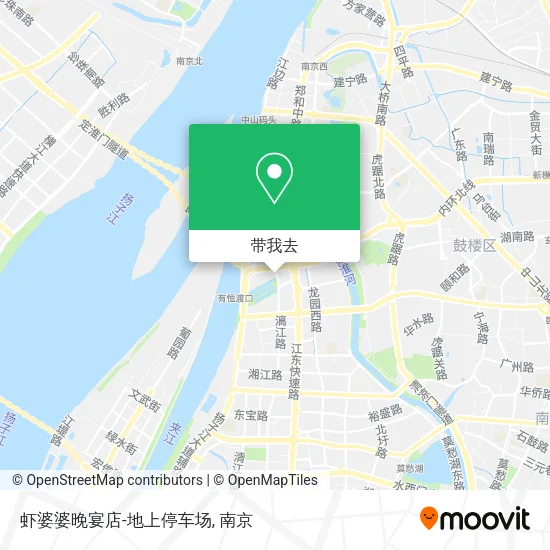 虾婆婆晚宴店-地上停车场地图