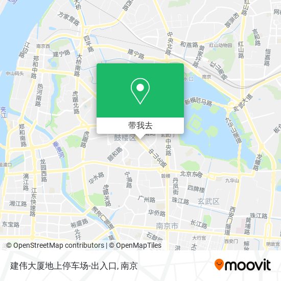 建伟大厦地上停车场-出入口地图