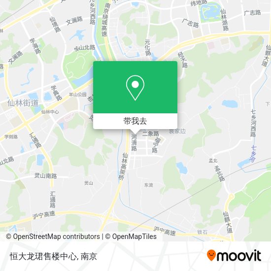 恒大龙珺售楼中心地图