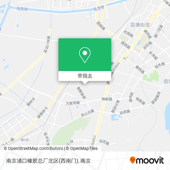南京浦口橡胶总厂北区(西南门)地图