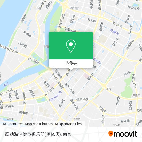 跃动游泳健身俱乐部(奥体店)地图