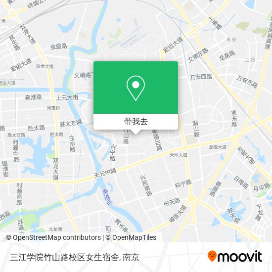 三江学院竹山路校区女生宿舍地图