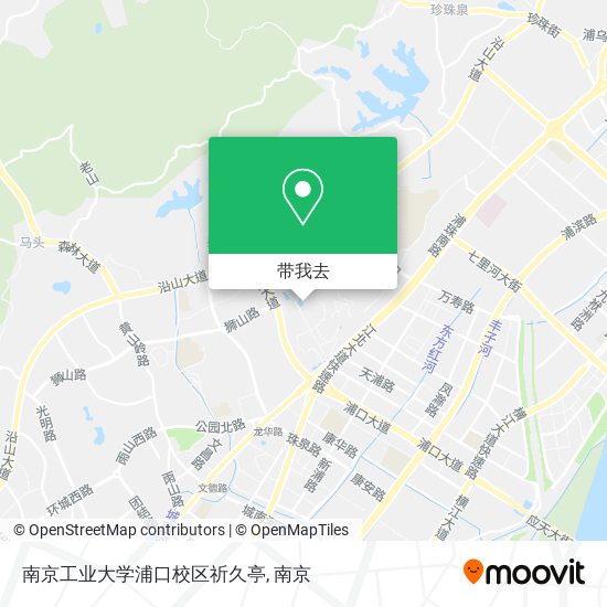 南京工业大学浦口校区祈久亭地图
