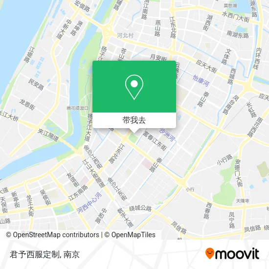 君予西服定制地图