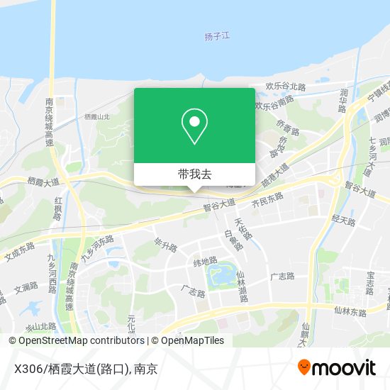 X306/栖霞大道(路口)地图