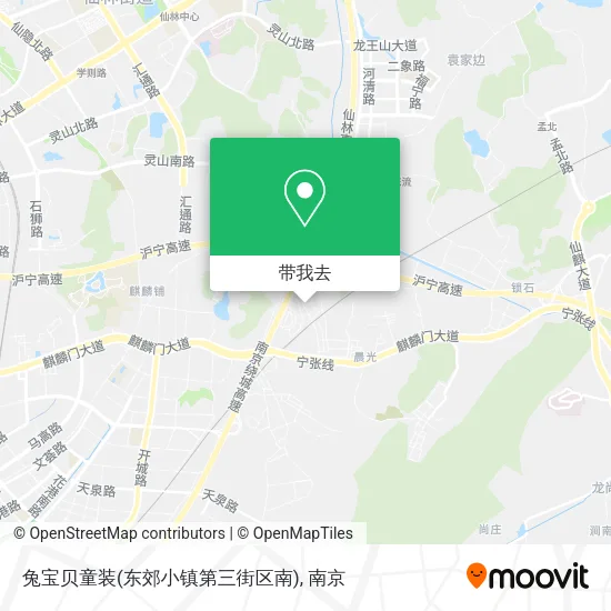 兔宝贝童装(东郊小镇第三街区南)地图