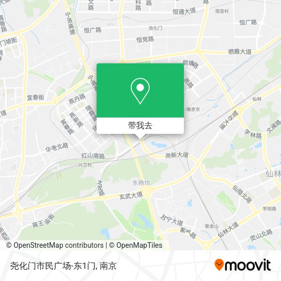 尧化门市民广场-东1门地图