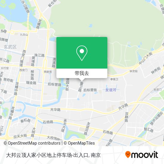 大邦云顶人家小区地上停车场-出入口地图