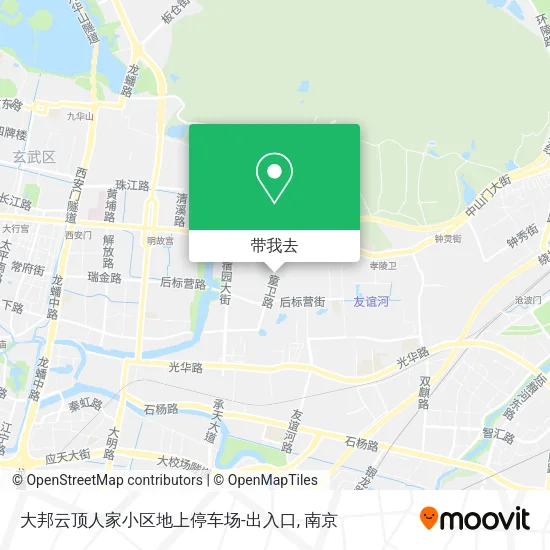 大邦云顶人家小区地上停车场-出入口地图