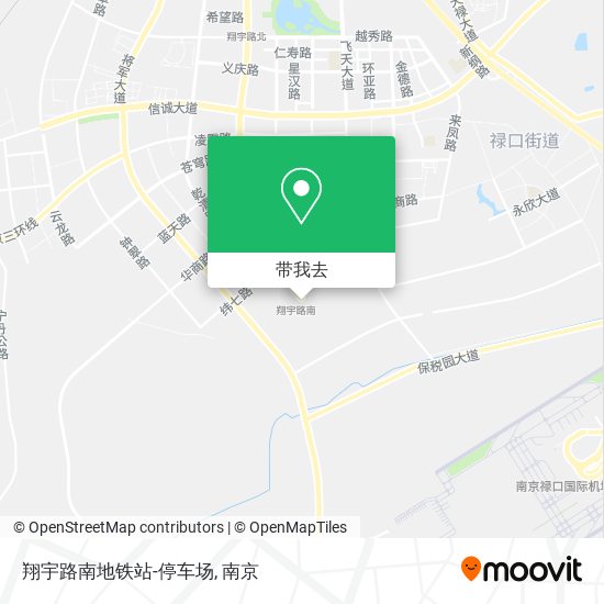 翔宇路南地铁站-停车场地图