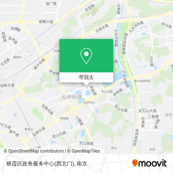 栖霞区政务服务中心(西北门)地图