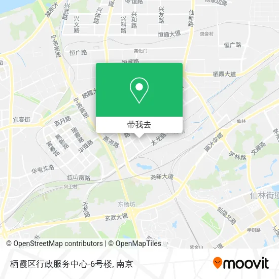 栖霞区行政服务中心-6号楼地图