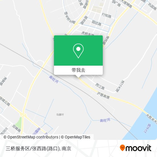 三桥服务区/张西路(路口)地图