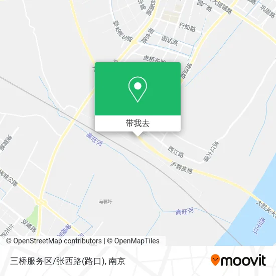 三桥服务区/张西路(路口)地图