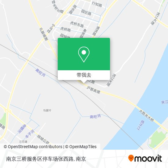 南京三桥服务区停车场张西路地图