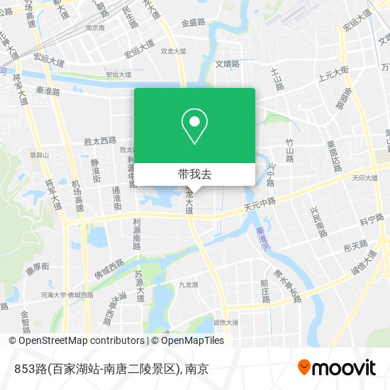 853路(百家湖站-南唐二陵景区)地图