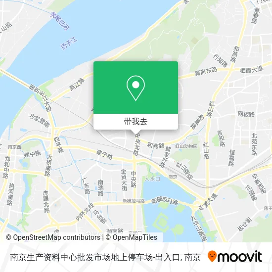 南京生产资料中心批发市场地上停车场-出入口地图