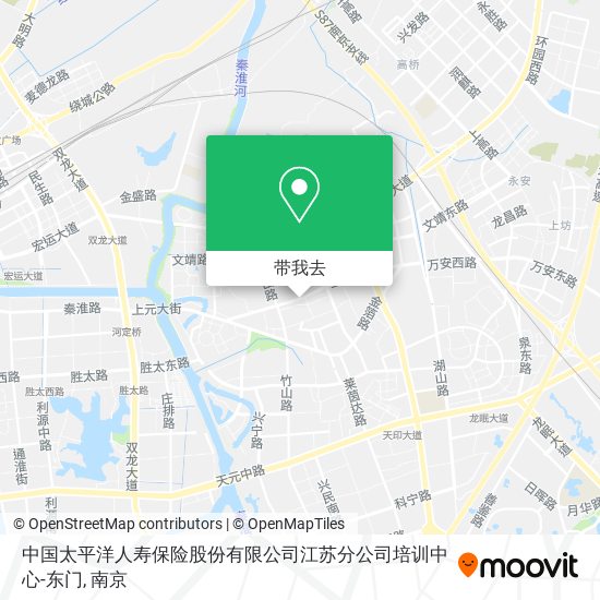 中国太平洋人寿保险股份有限公司江苏分公司培训中心-东门地图