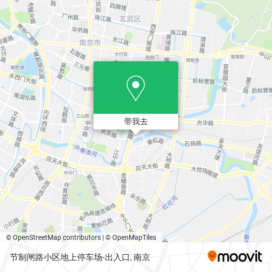 节制闸路小区地上停车场-出入口地图