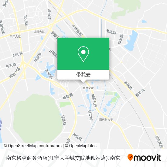 南京格林商务酒店(江宁大学城交院地铁站店)地图